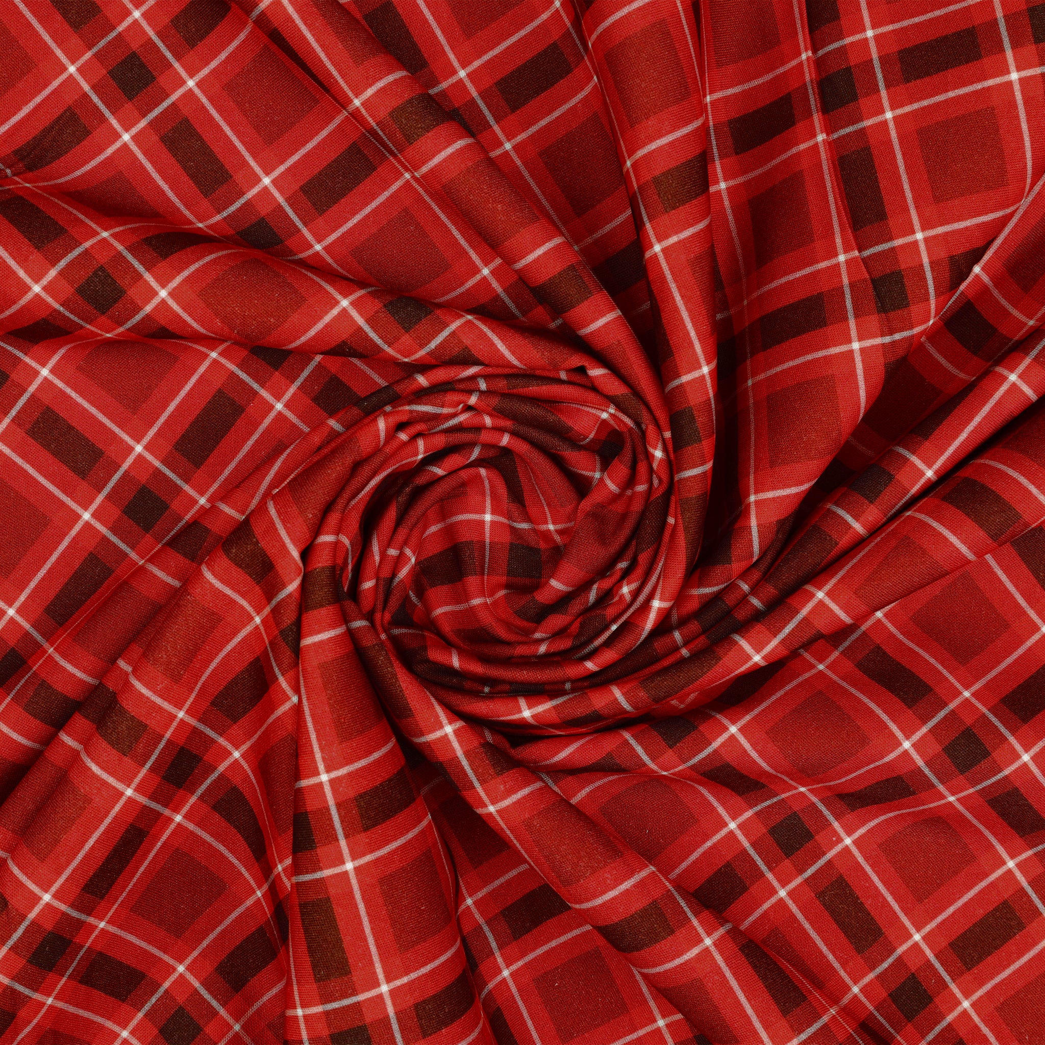 Plaid 108" Wide Quilt Backing - Red - Image 2