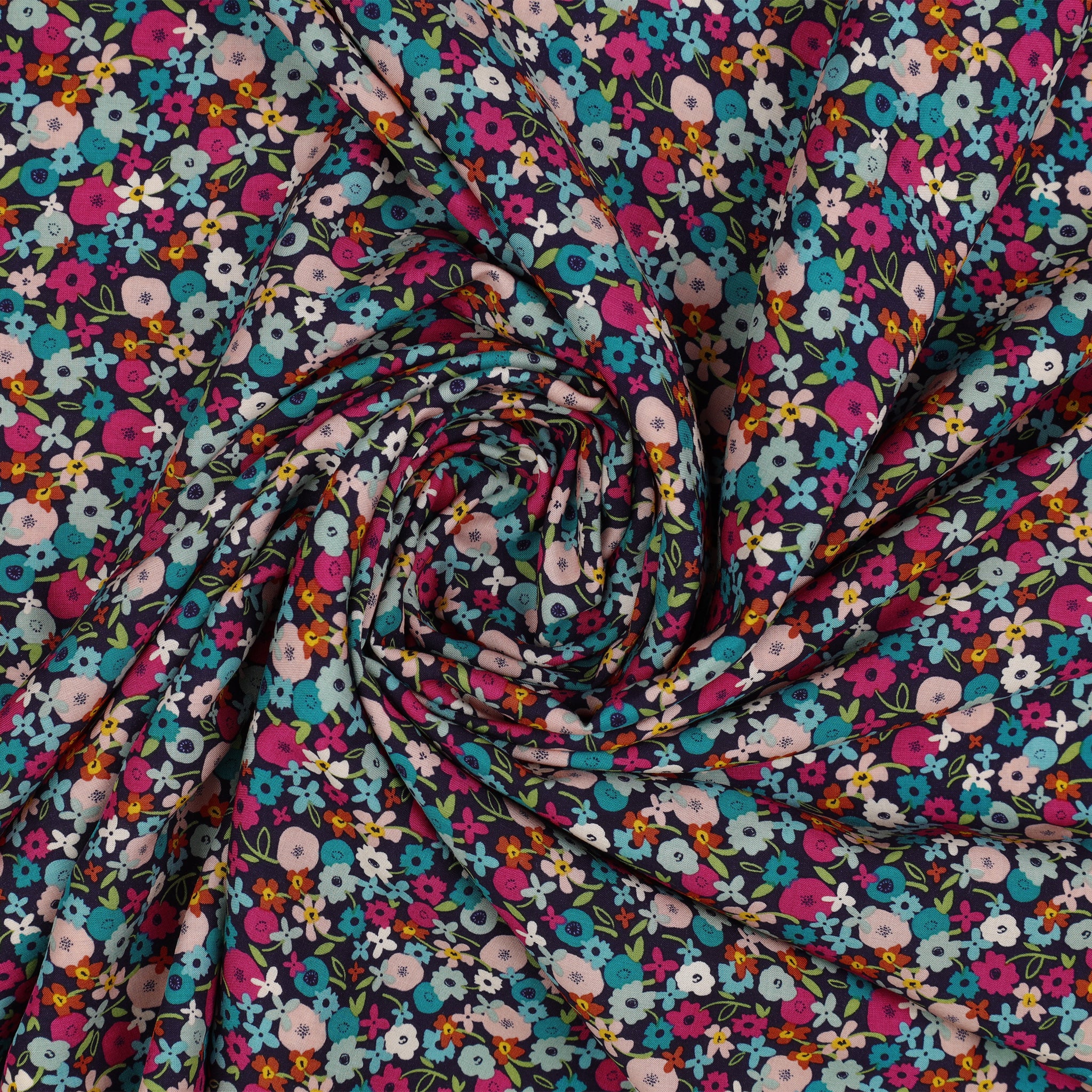 Posy Blaze Fabric in Rayon - Image 3