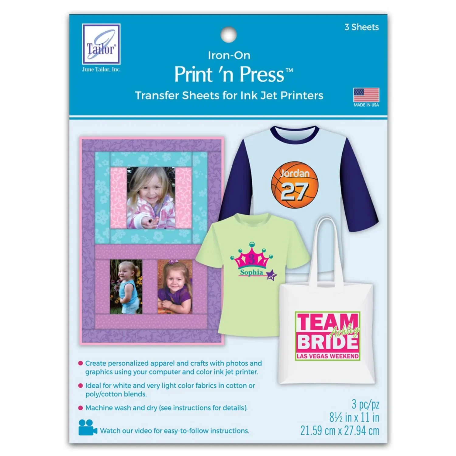 Print ’n Press Transfer Sheets 3pk, June Tailor