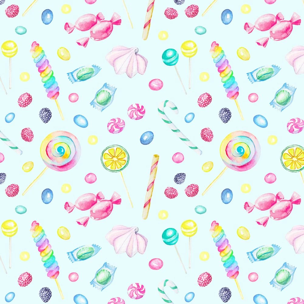 Rainbow Candy Fabric - Blue