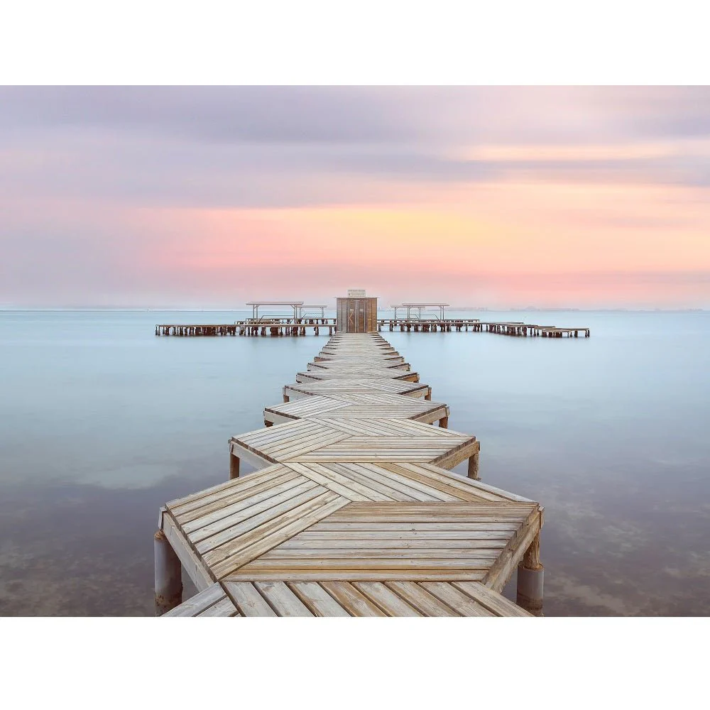 Realistic Mar Menor Lagoon Fabric Panel