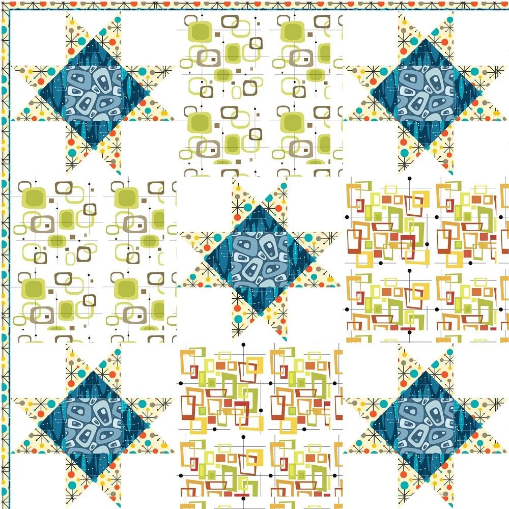 Retro Retro Quilt Kit - 60" x 72" - Image 3