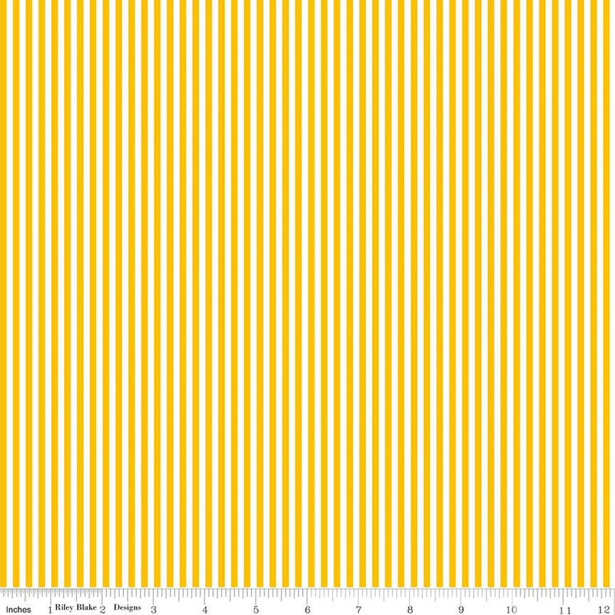 Riley Blake, 1/8" Striped Fabric Collection - Mustard