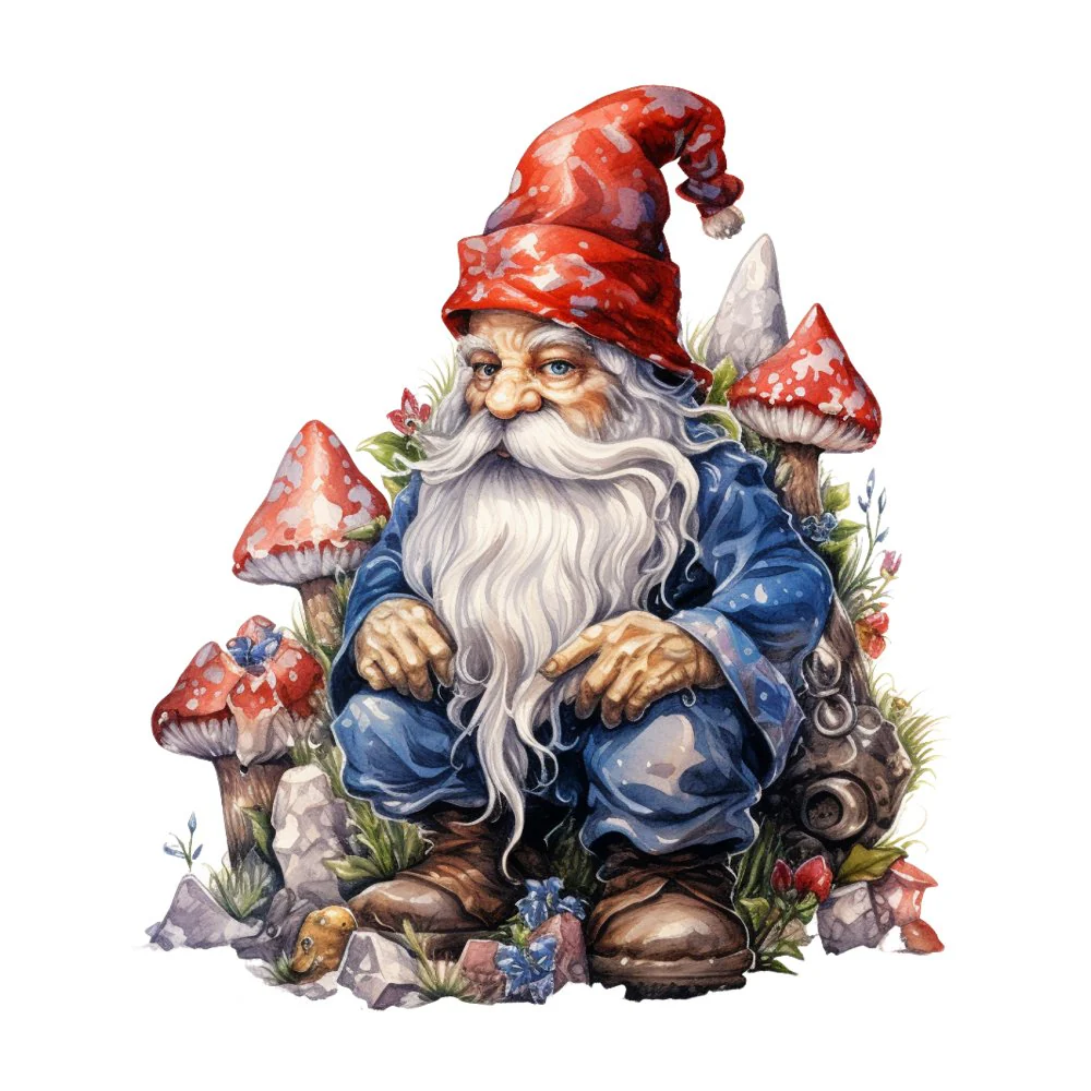 Santa Claus Gnome Scene #2 Fabric Panel