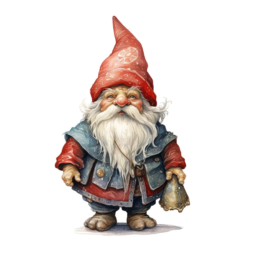 Santa Claus Gnomes #2 Fabric Panel