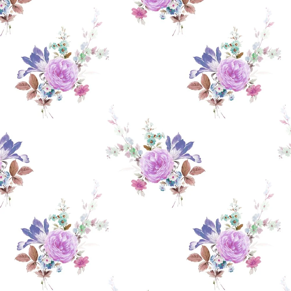 Scattered Floral Bouquets Fabric