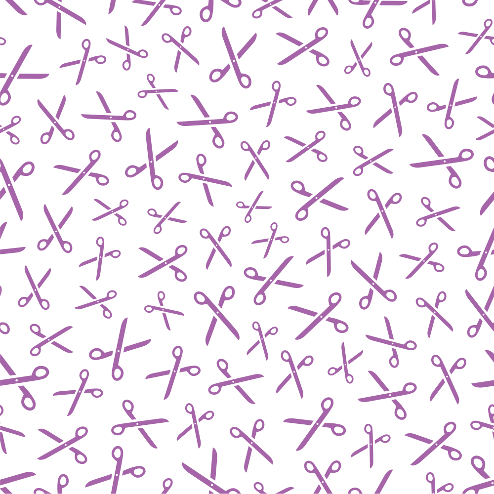 Scissors Fabric - Soft Purple