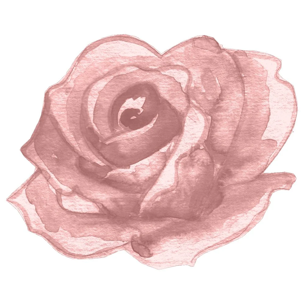 Secret Garden Rose Fabric Panel - Blush