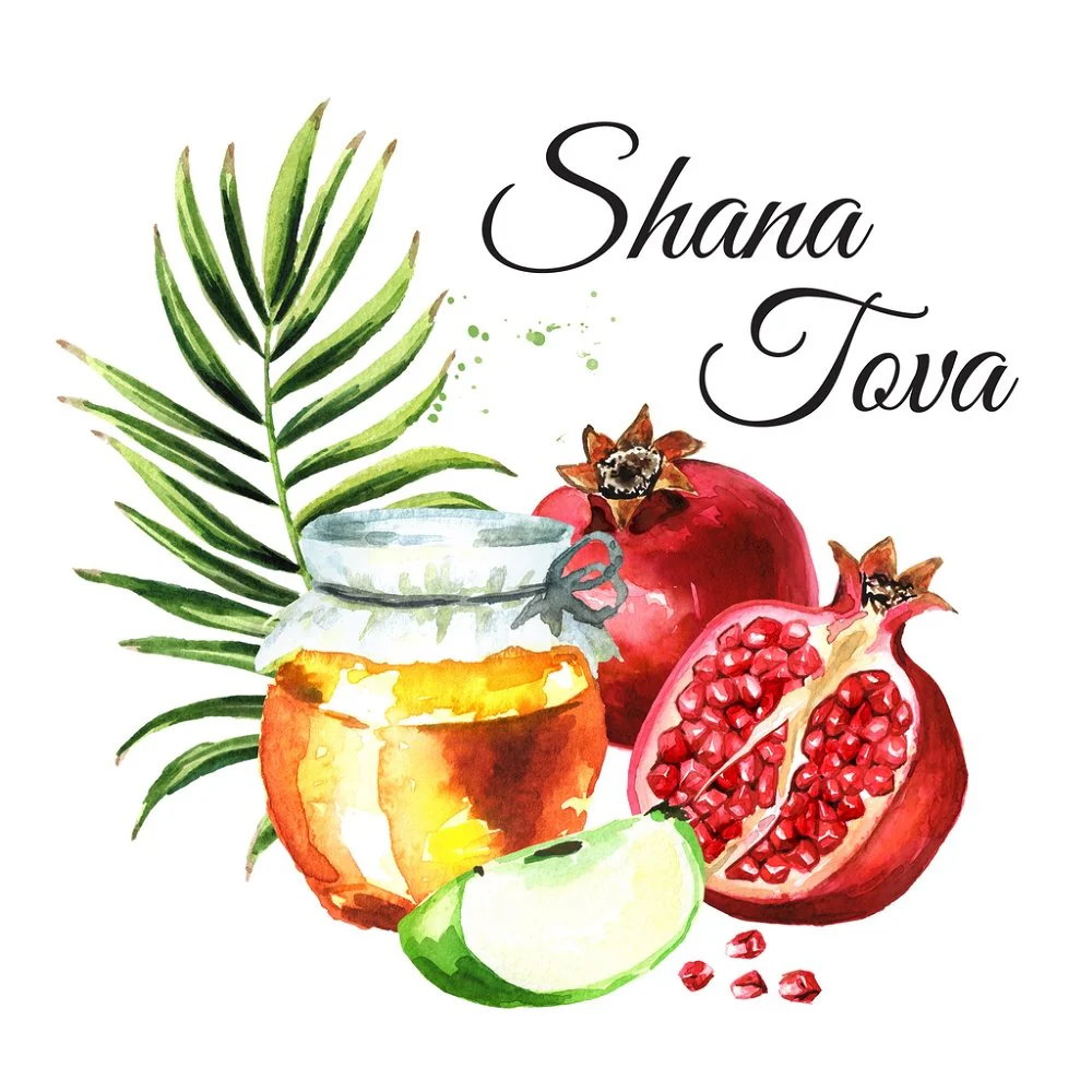 Shana Tova With Fruit Fabric Panel - Multi