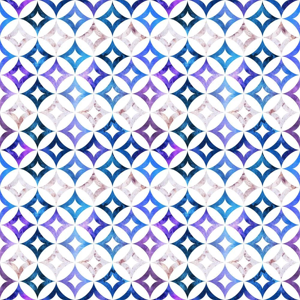 Shapes and Shades of Purple Diamonds Fabric