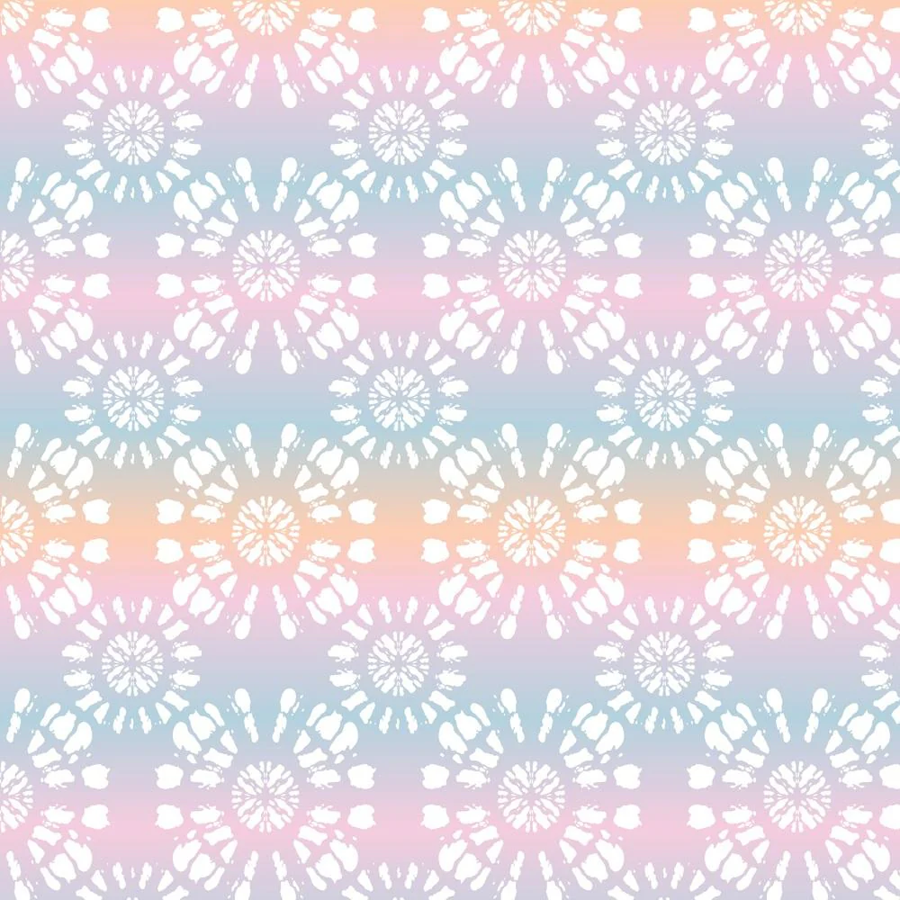 Shibori Sunburst Mandala Fabric - Multi