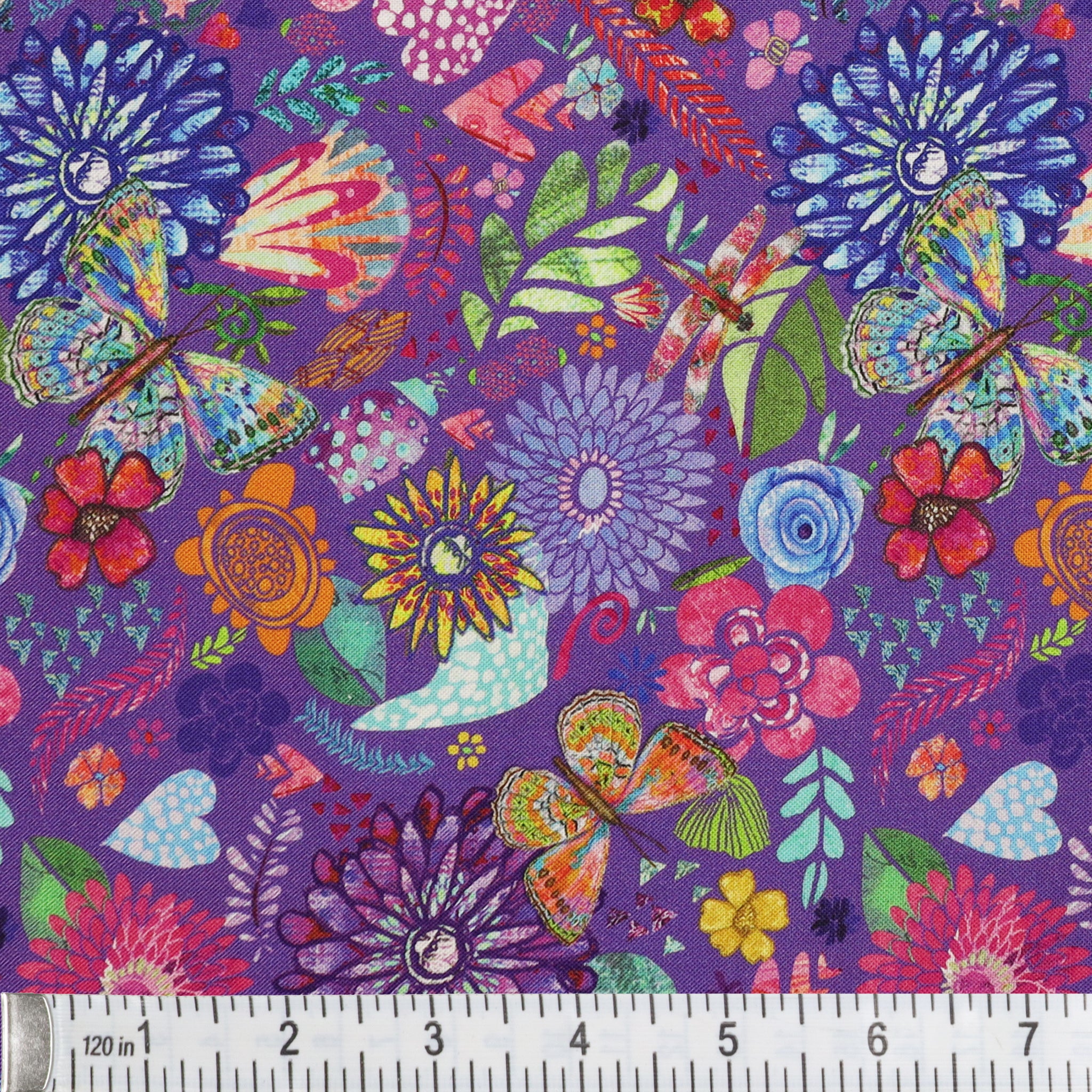 Shine On Fabric Collection - Collage Purple - Image 3