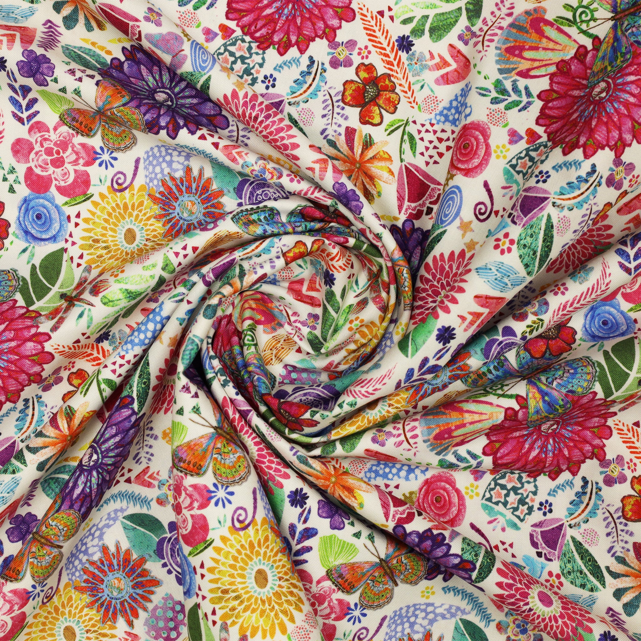 Shine On Fabric Collection - Collage White - Image 2
