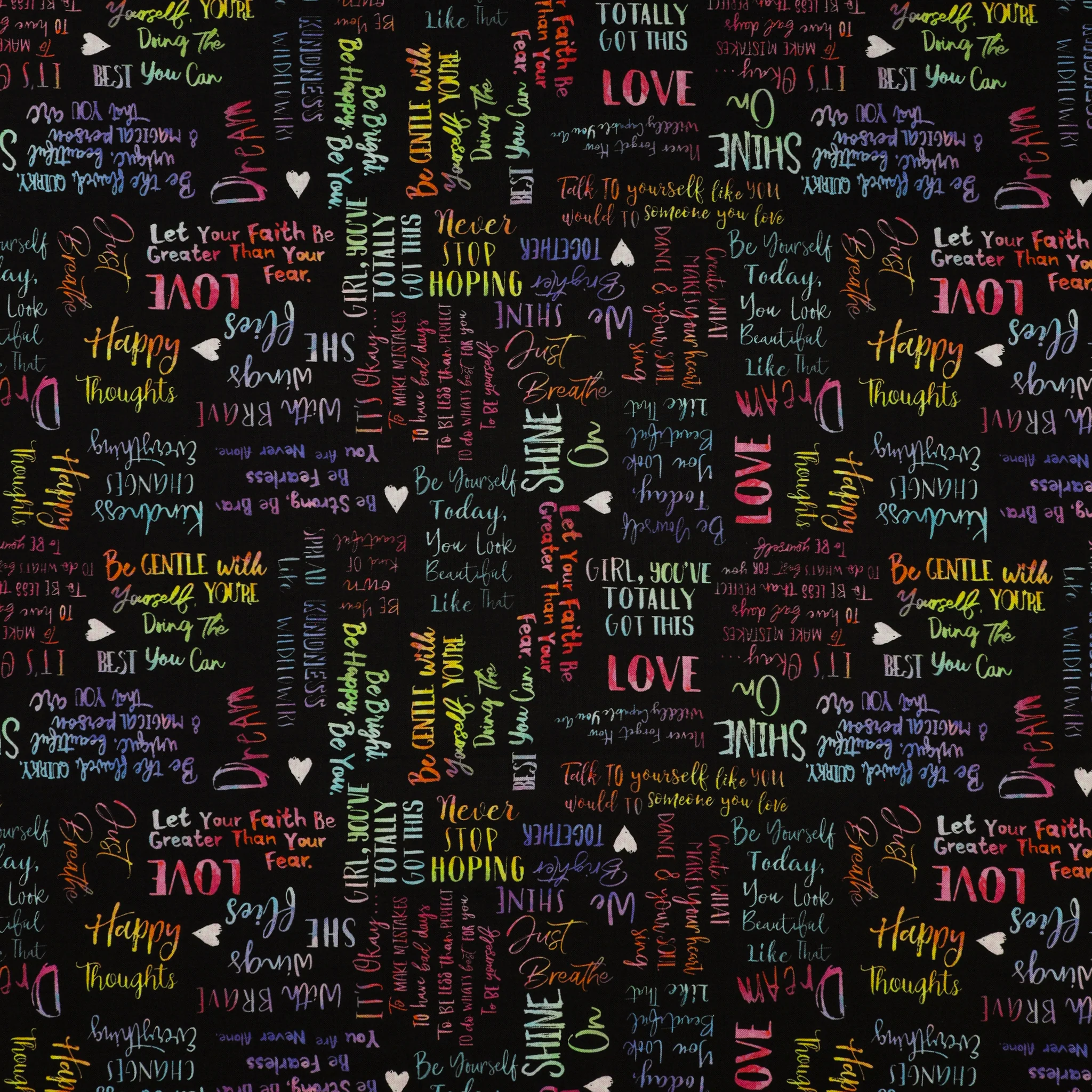 Shine On Fabric Collection - Self-Love Black