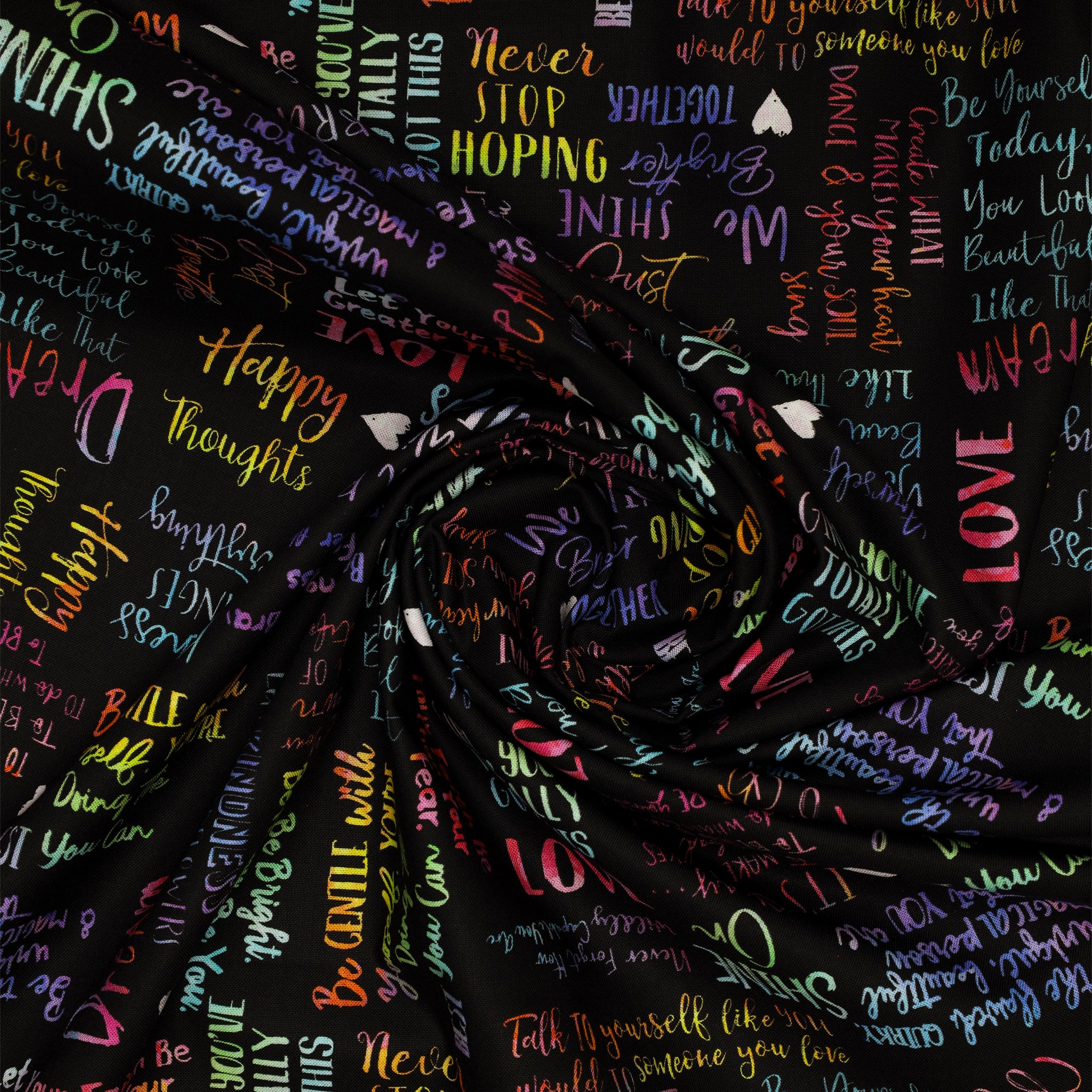 Shine On Fabric Collection - Self-Love Black - Image 2