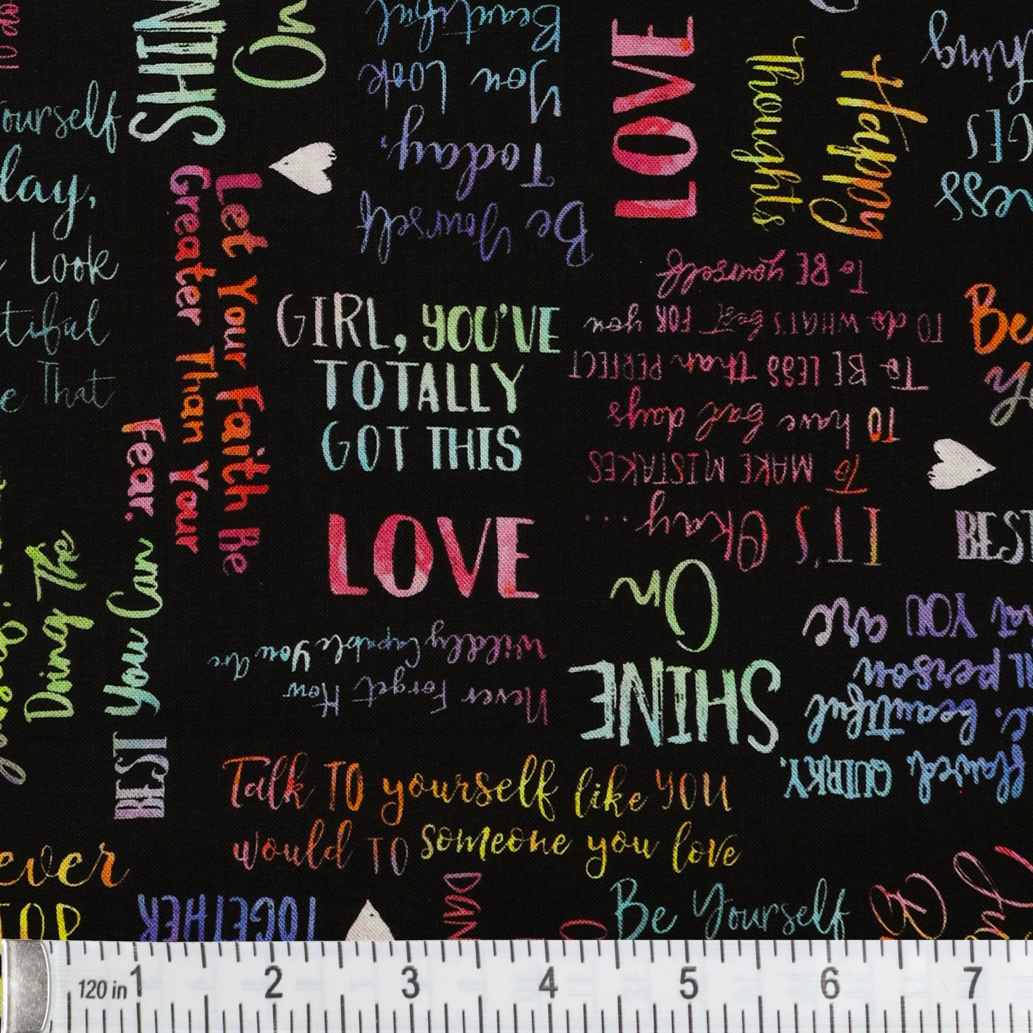 Shine On Fabric Collection - Self-Love Black - Image 3