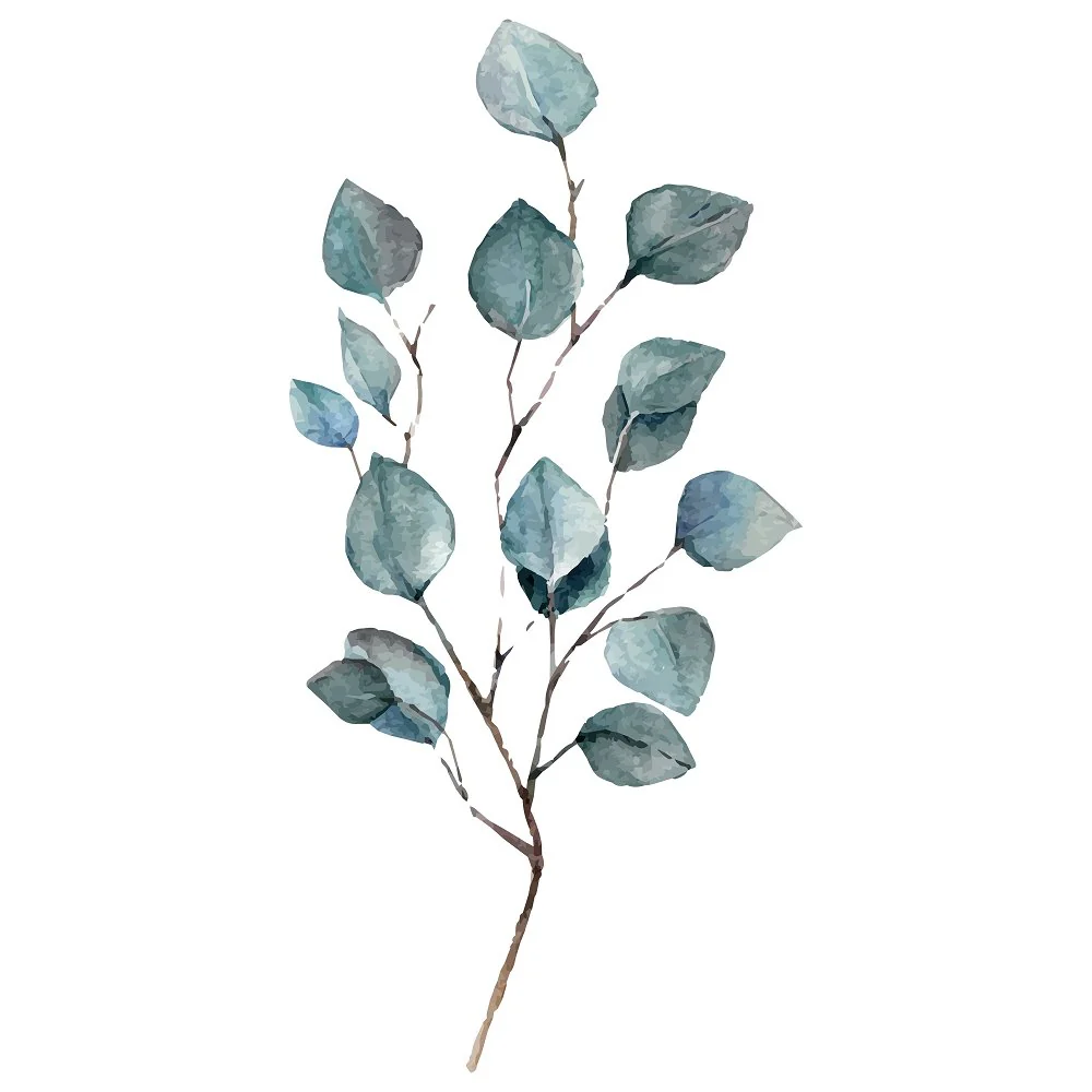 Silver Eucalyptus Fabric Panel