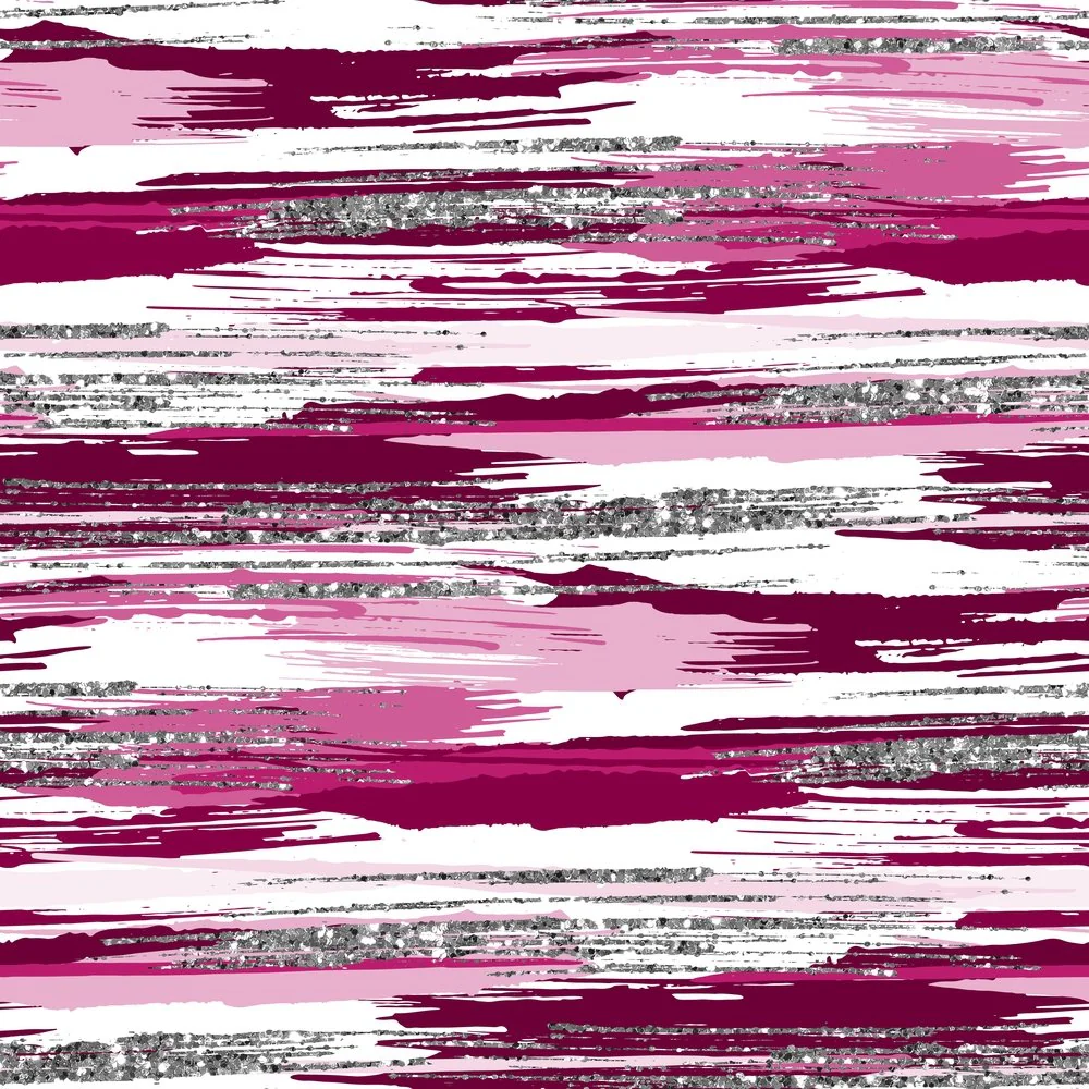 Silver Glitter and Brush Stroke Fabric - Aztec Warrior