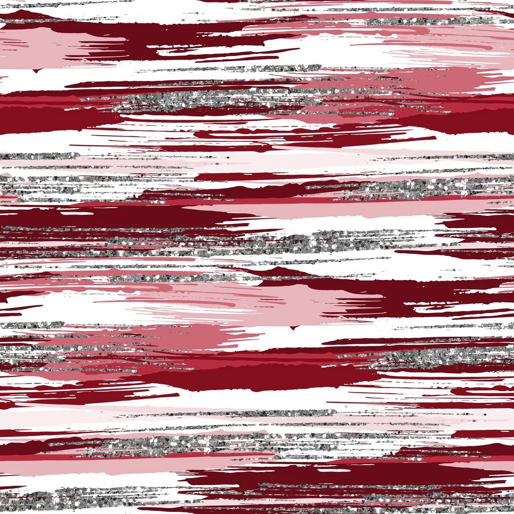 Silver Glitter and Brush Stroke Fabric - Kirsch