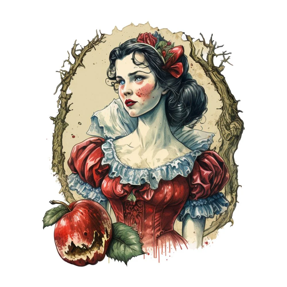 Snow White Portrait #4 Fabric Panel