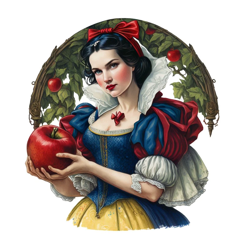 Snow White Portrait #5 Fabric Panel