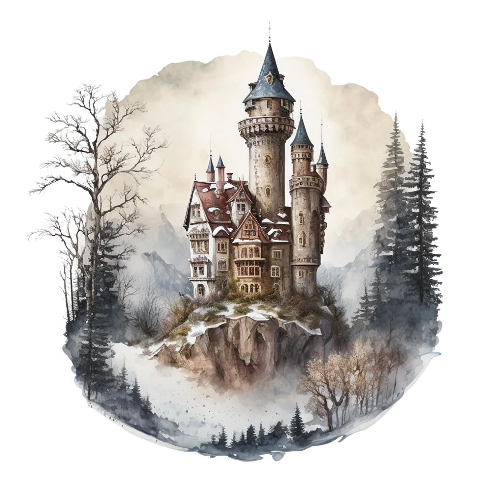 Snow Whites Castle #3 Fabric Panel