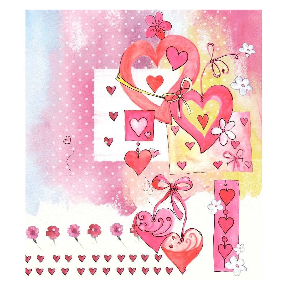 So Lovely Valentines Abstract Fabric Panel
