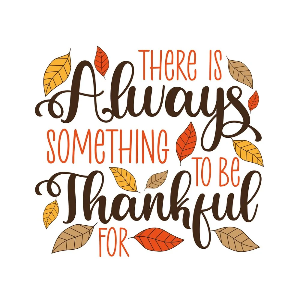 Something To Be Thankful For Fabric Panel - White
