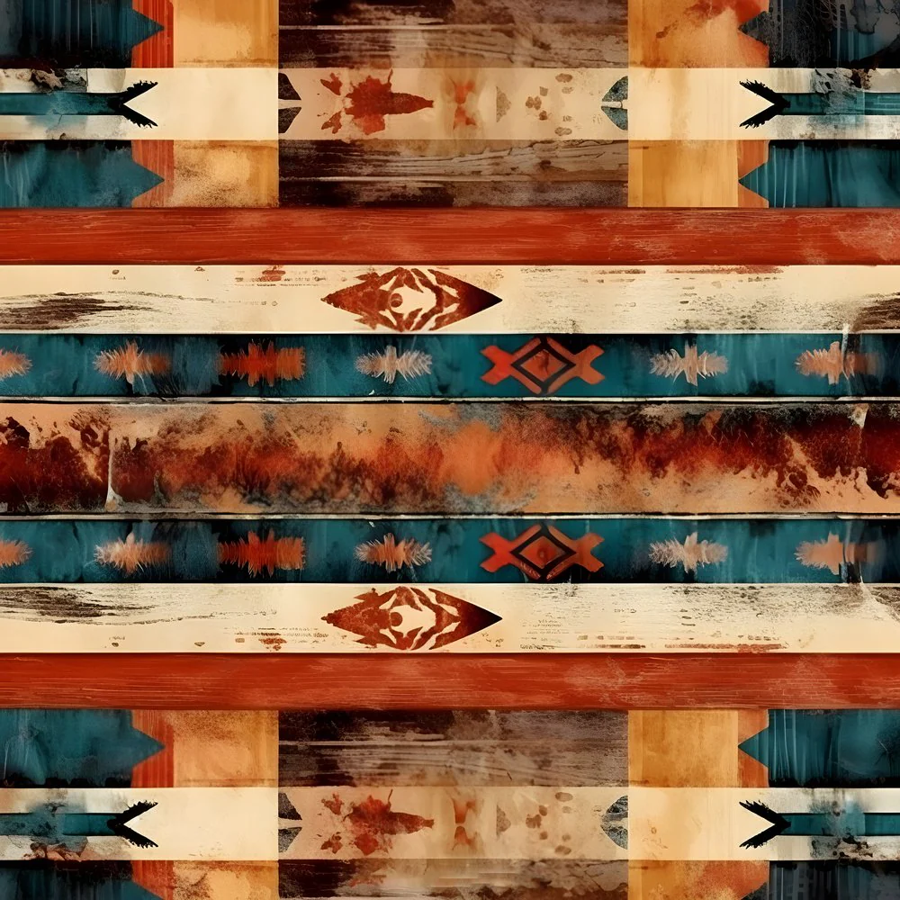 Southwestern Wood Planks Pattern #7 Fabric