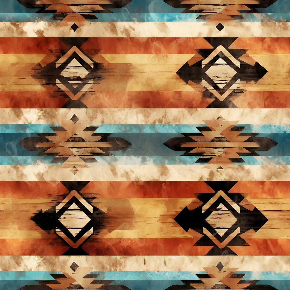 Southwestern Wood Planks Pattern #8 Fabric