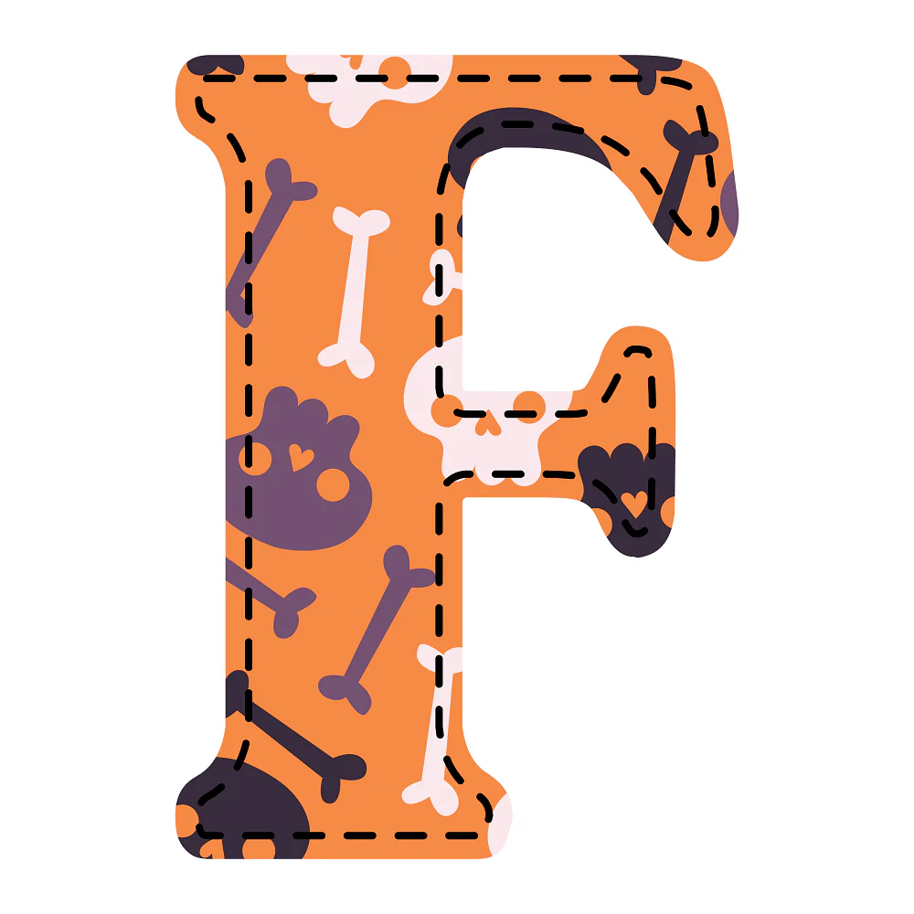Spooky Letter ''F'' Fabric Panel