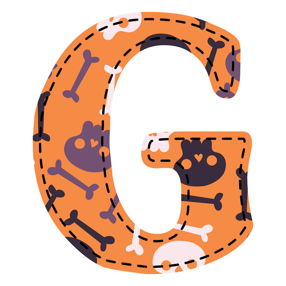 Spooky Letter ''G'' Fabric Panel