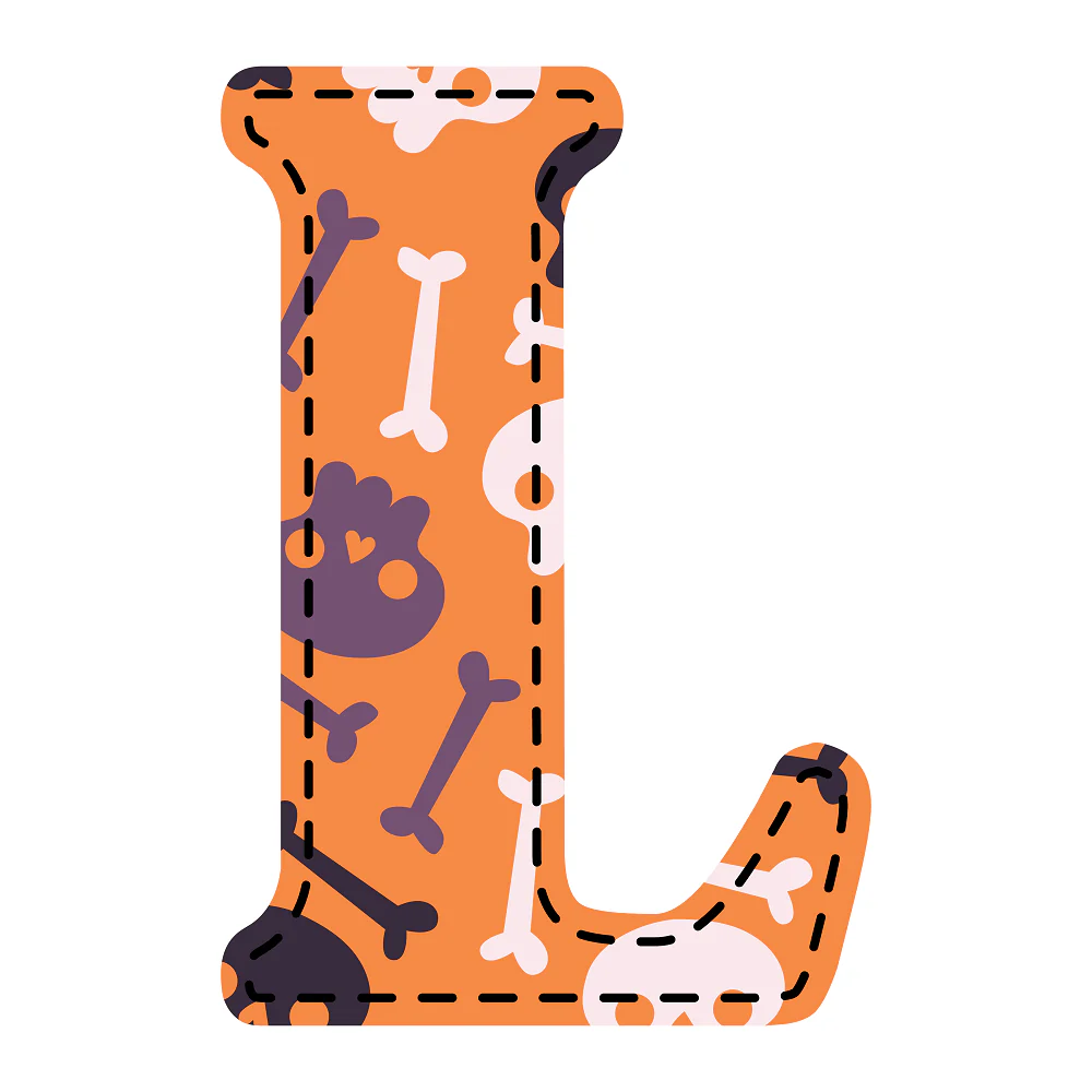 Spooky Letter ''L'' Fabric Panel