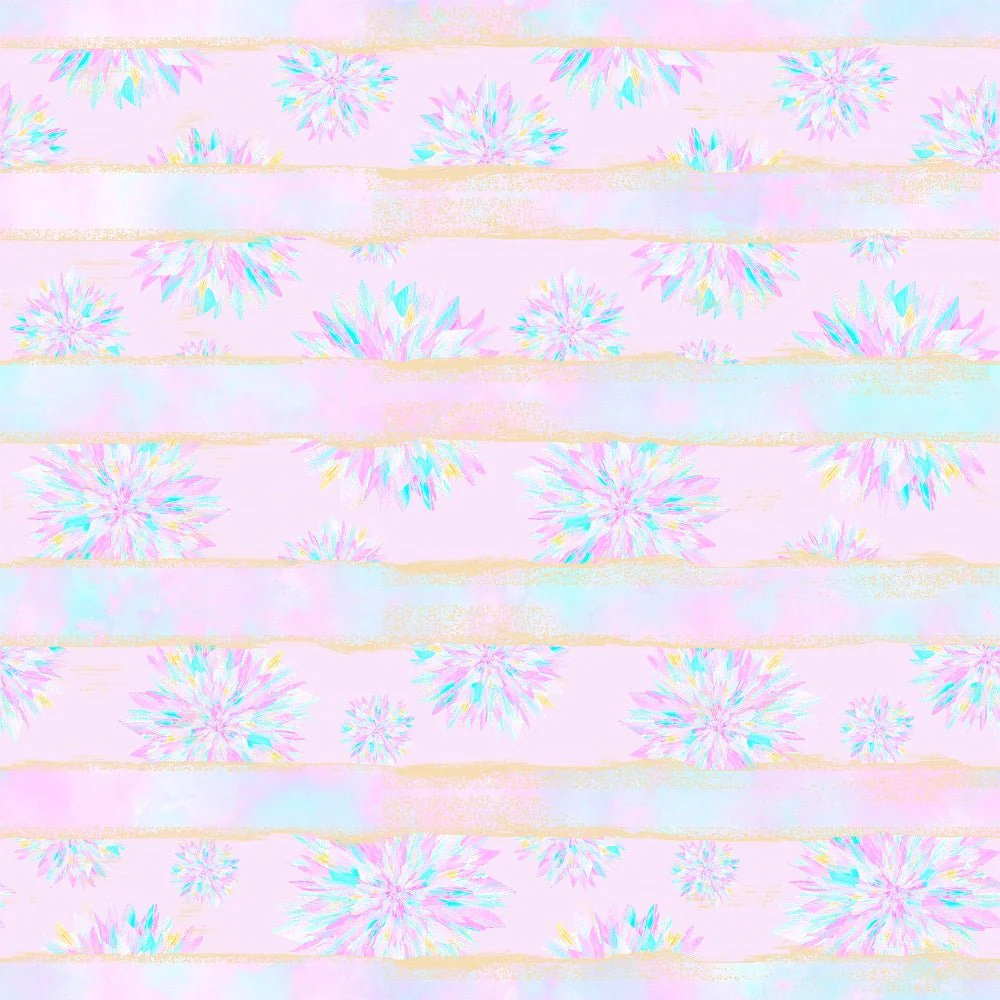 Spring Pastels, Flowers & Stripes Fabric