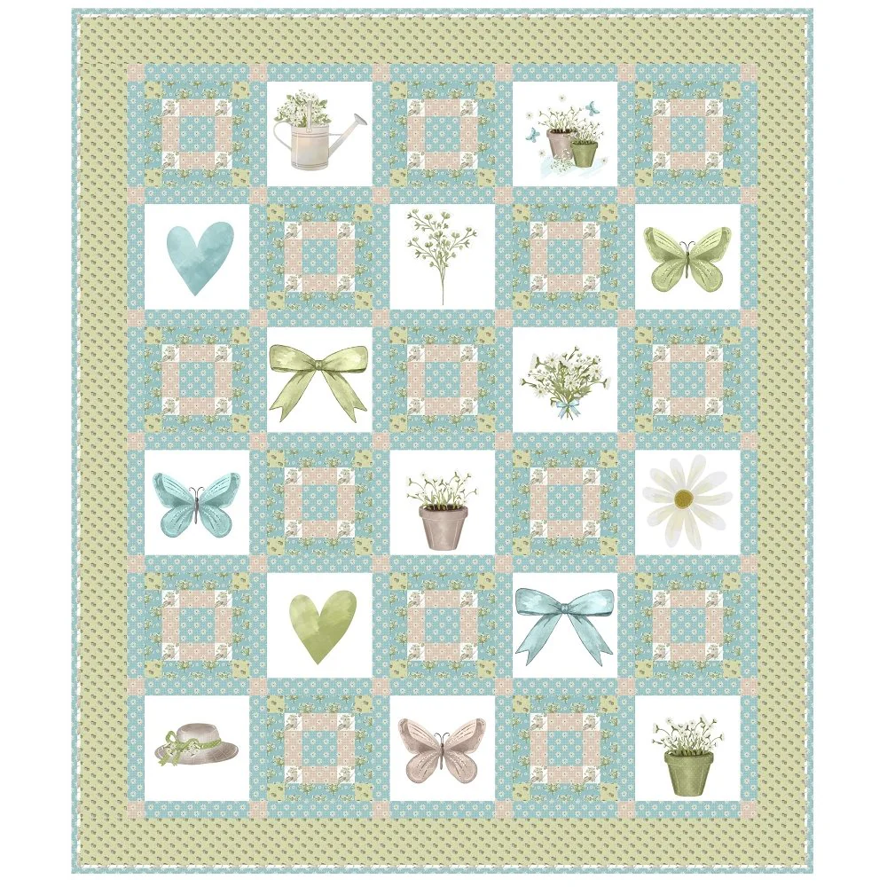 Spring Time Daisies Quilt Kit - 63 1/2" x 74"
