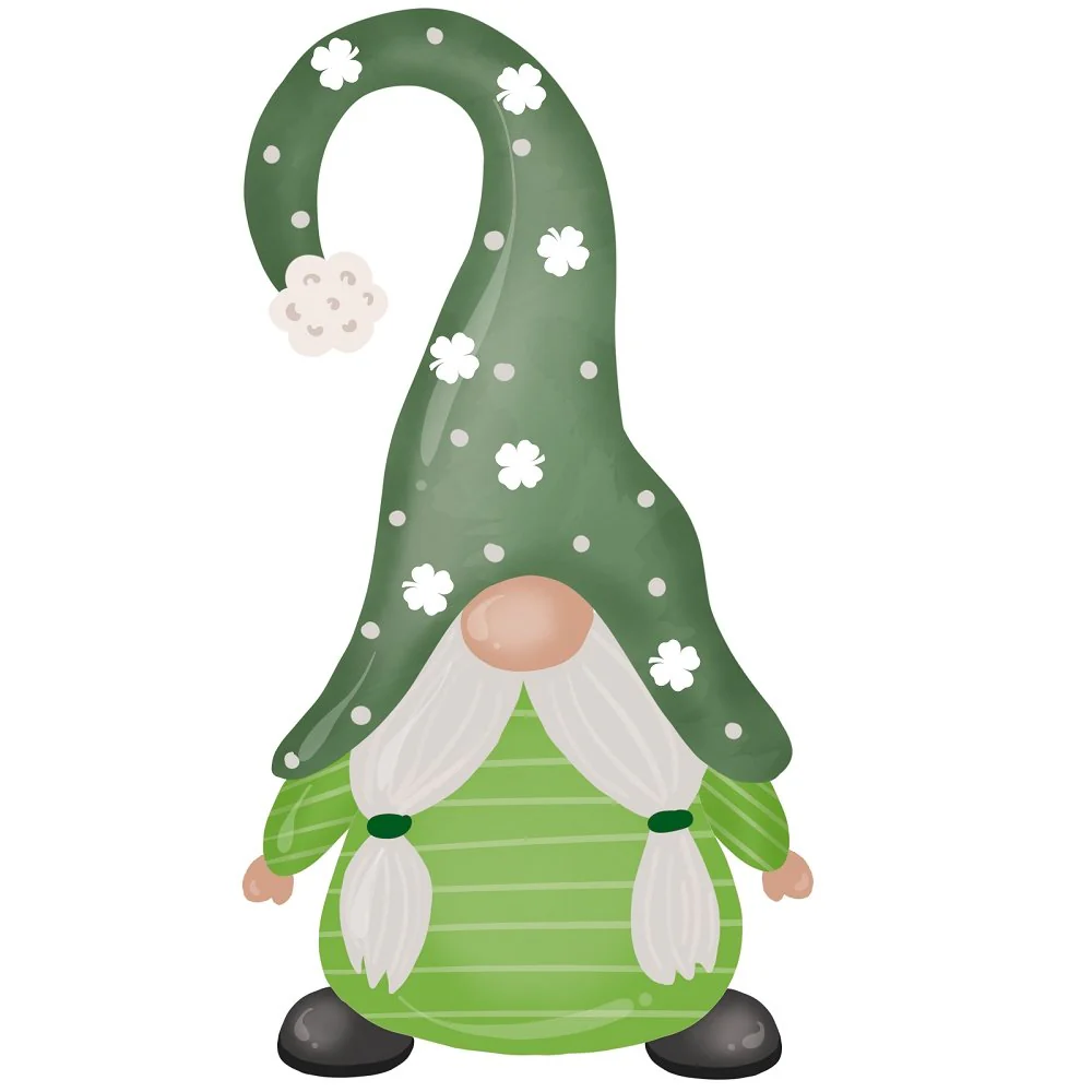 St Patrick's Day Gnomes #1 Fabric Panel