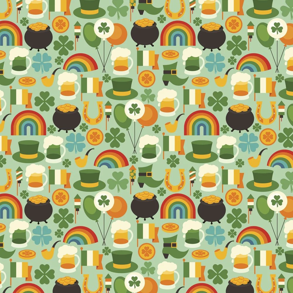 St. Patrick's Day Icons Fabric