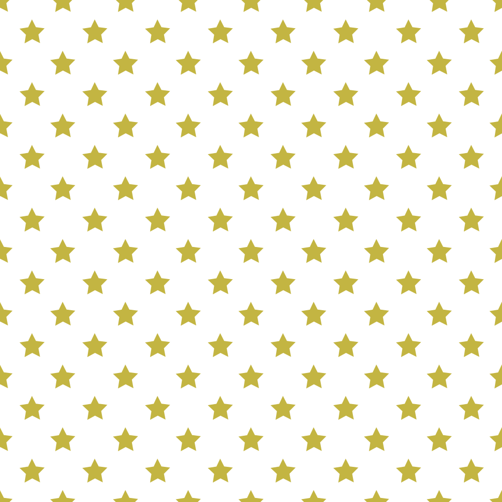 Stars Basics Fabric - Gold on White
