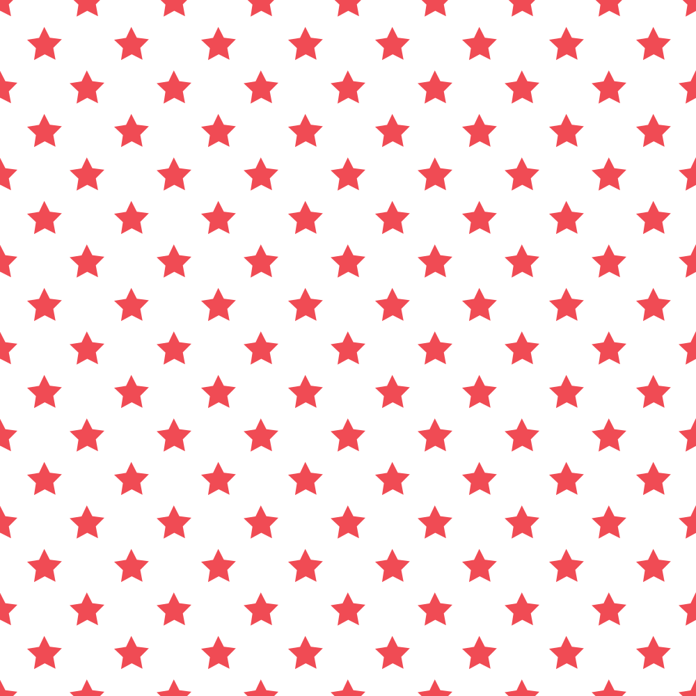 Stars Basics Fabric - Red on White