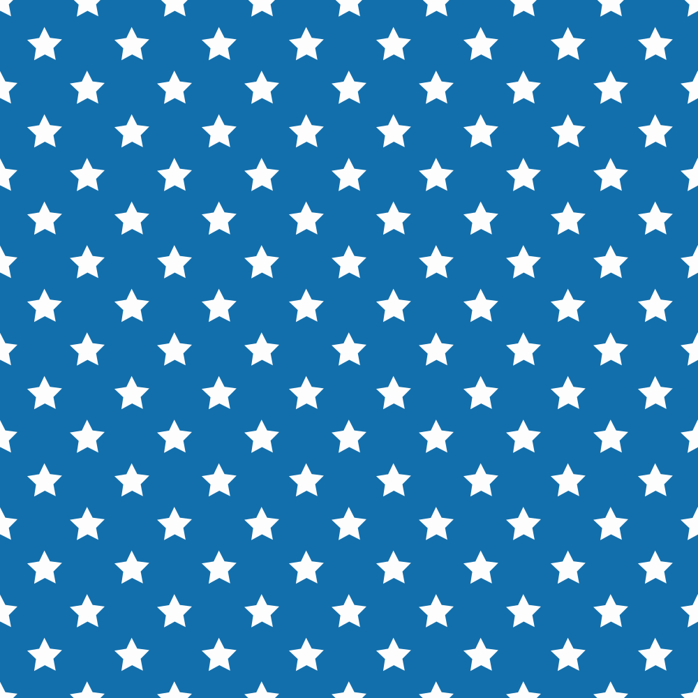 Stars Basics Fabric - White on Blue