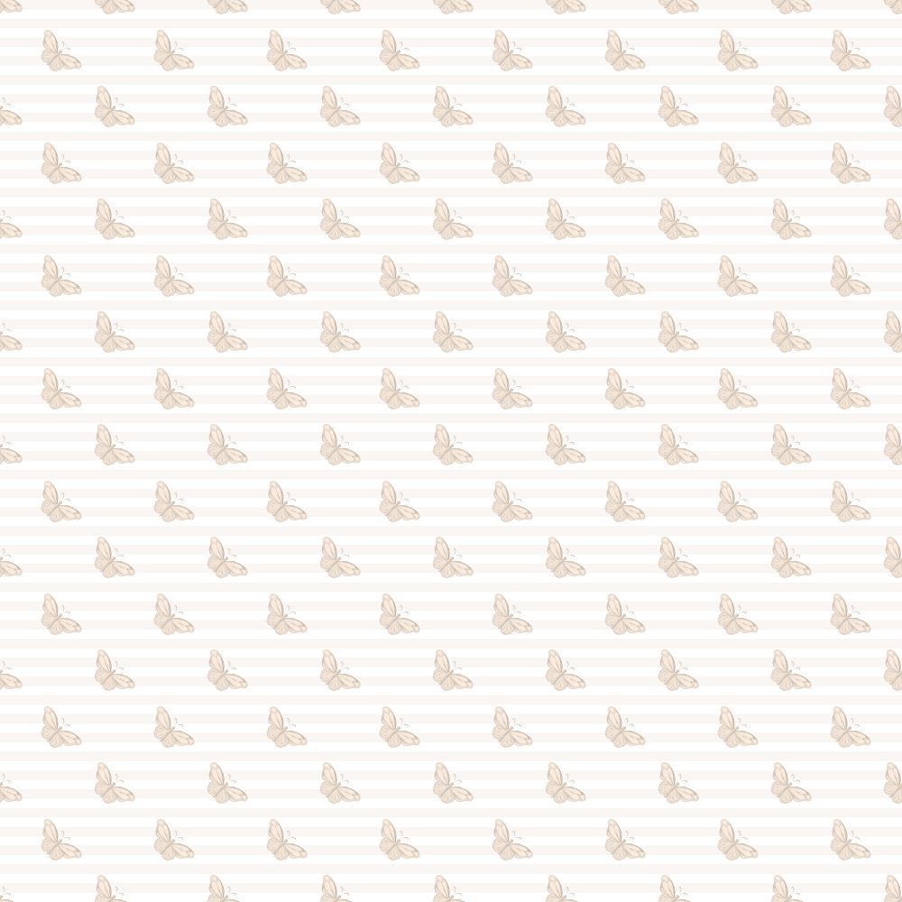 Striped Butterfly Fabric - Tan