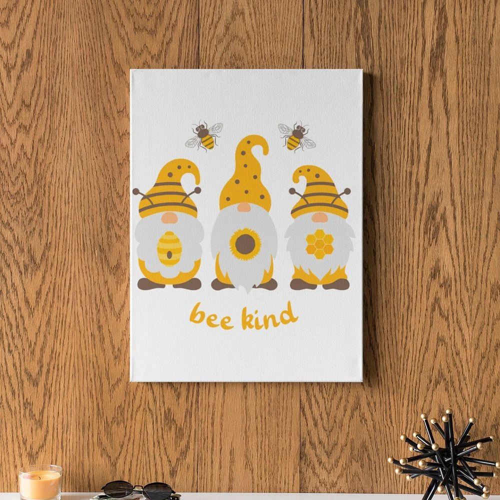 Sunflowers and Bees Bee Kind Gnomes Fabric Panel - Image 3