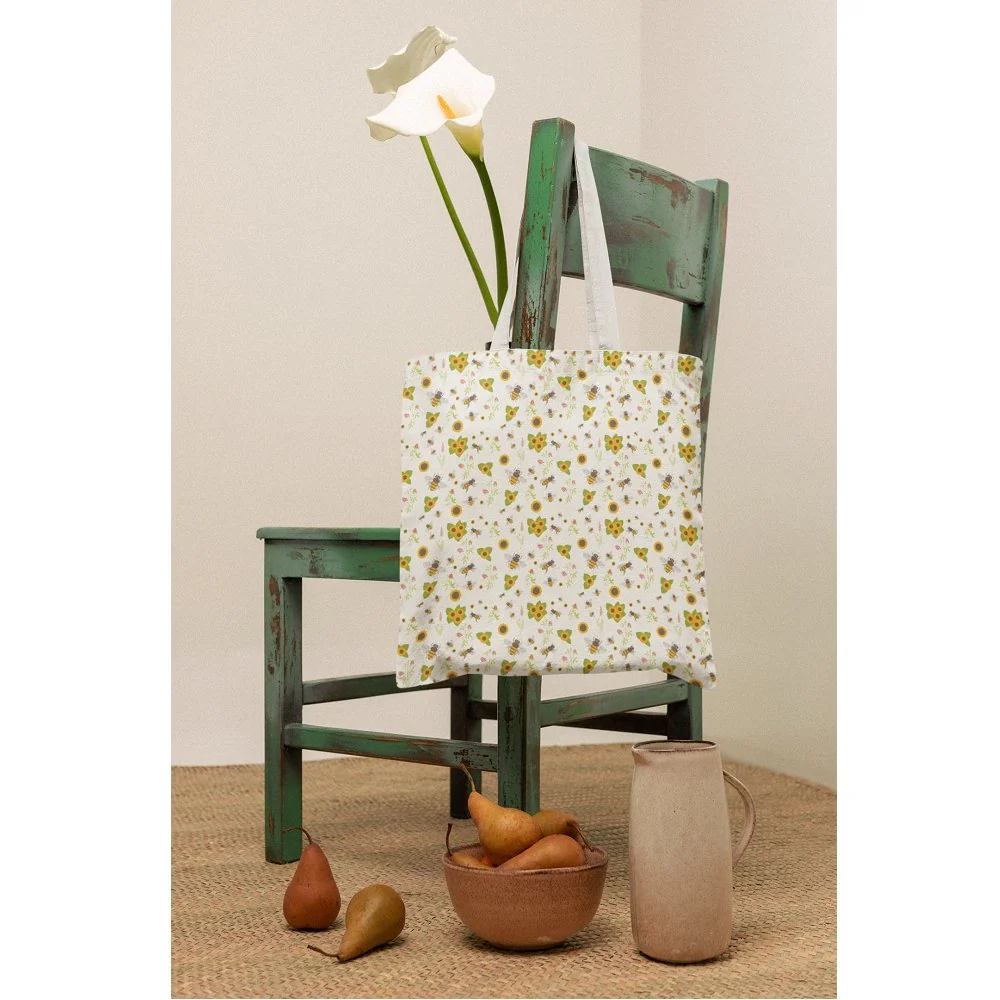 Sunflowers and Bees Floral Fabric - Image 6