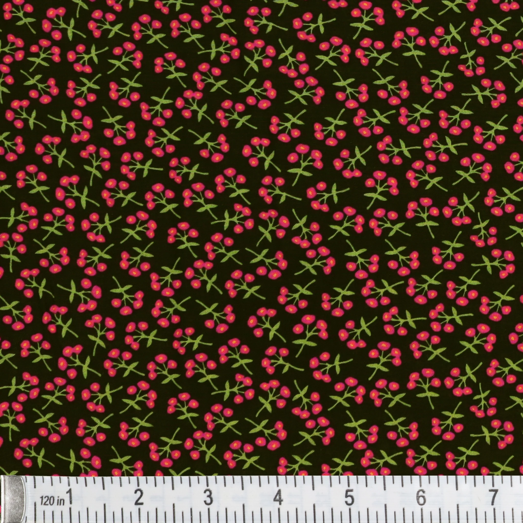 Sweet Floret Cerise Fabric in Rayon - Image 3