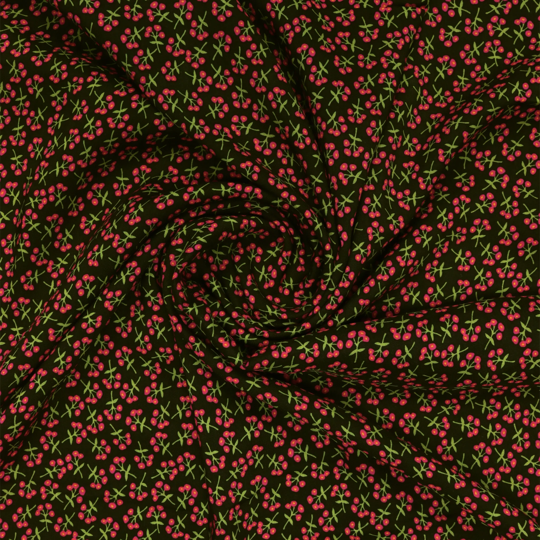 Sweet Floret Cerise Fabric in Rayon - Image 7