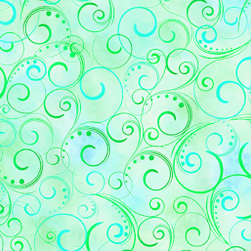 Swirling Splendor 108" Wide Quilt Backing - Mint