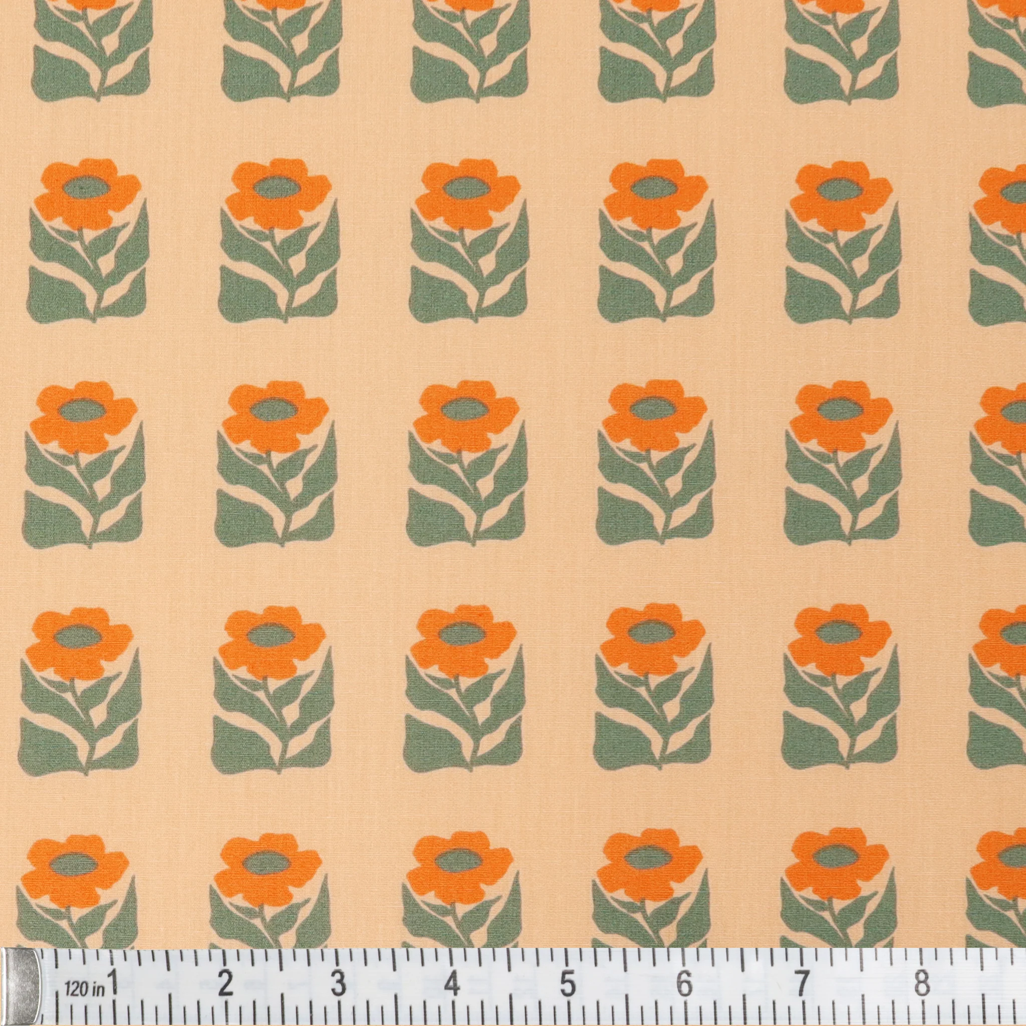 Tangerine Fabric Collection - Petalled Stamp - Image 2