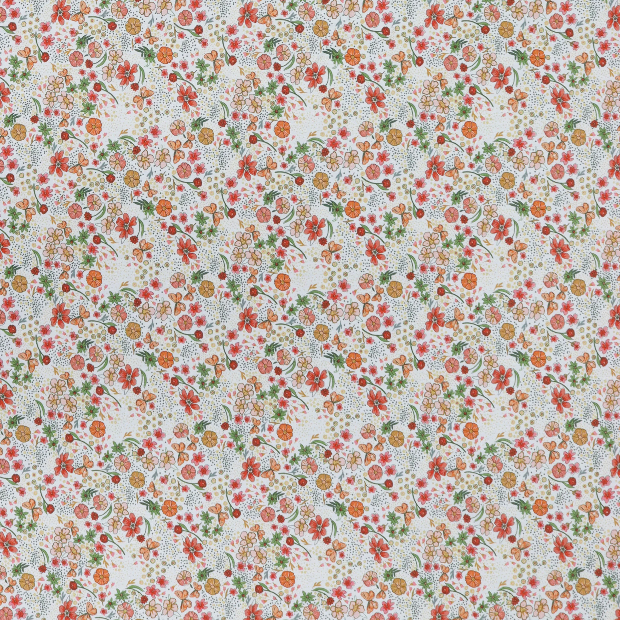 The Flower Fields Fabric Collection - Floral Abundance Shine
