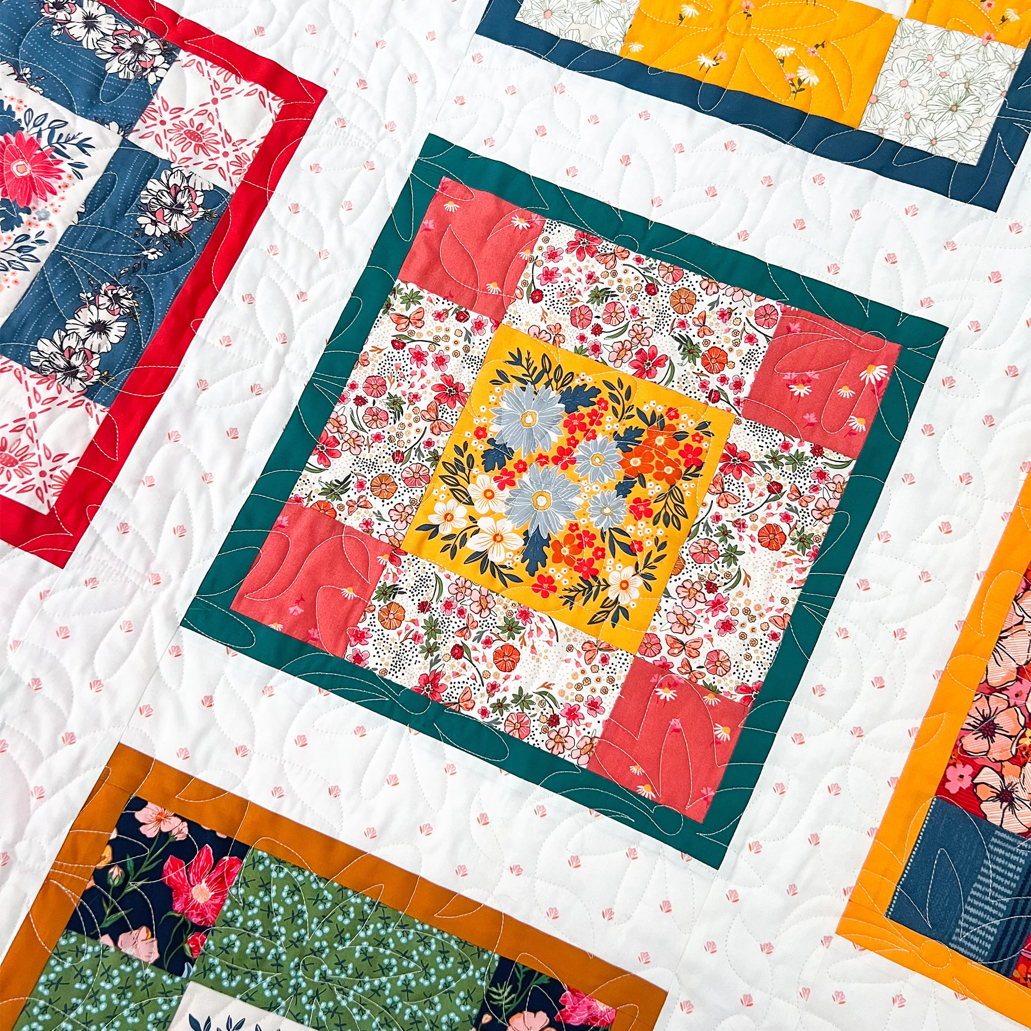 The Flower Fields Fabric Collection - Floral Abundance Shine - Image 8