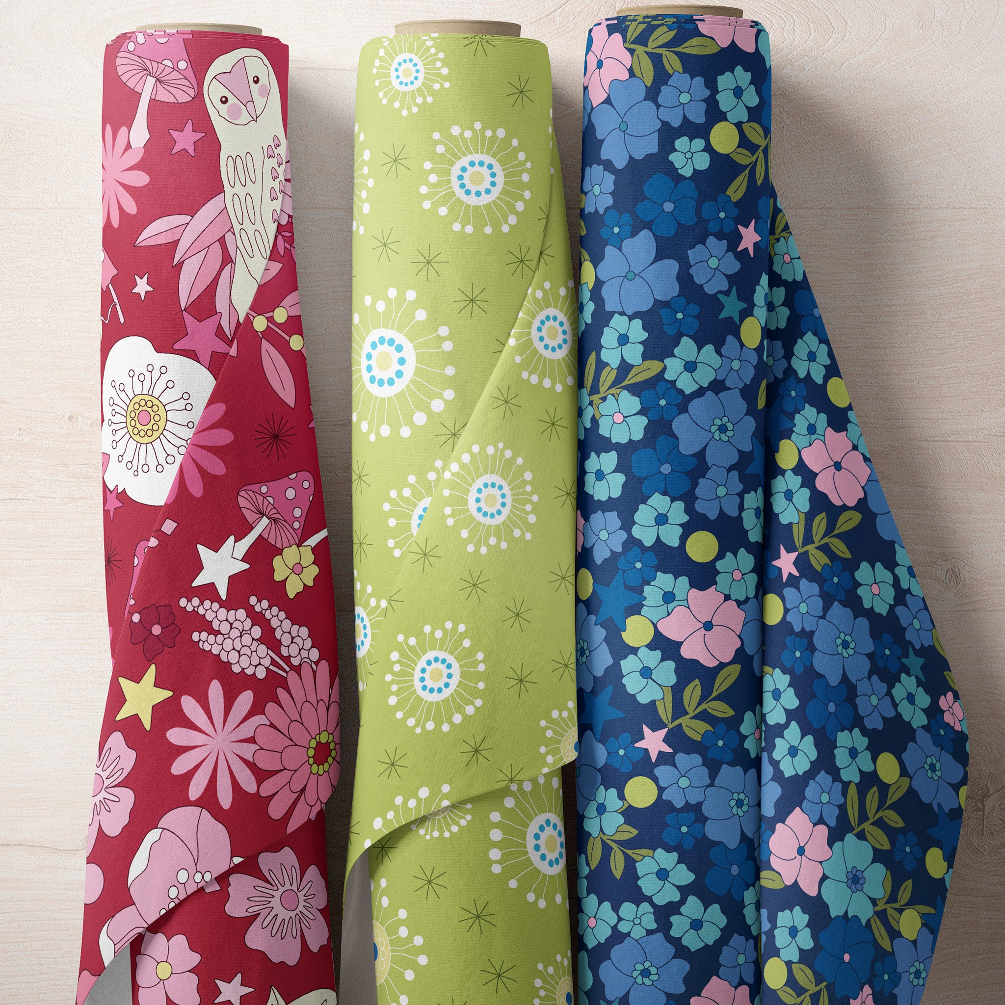 Tiny Secrets Fabric Collection - Hidden Garden Red - Image 3